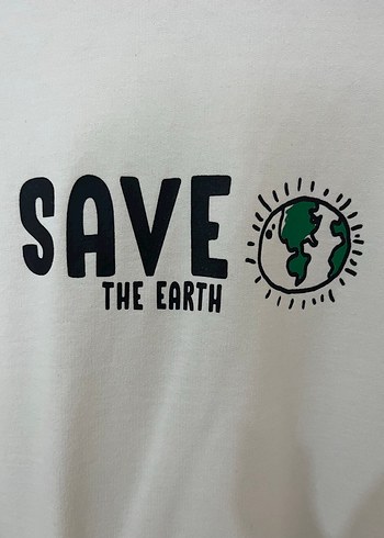 s Beden Beyaz Pamuklu Uzun Kollu Sweatshirt Midi Boy
