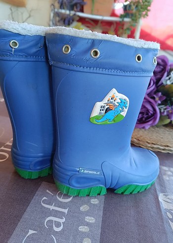 28 Beden Mavi Erkek Çocuk Lastik Botlar
