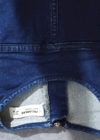 Kadın Lacivert Mini Denim elbise