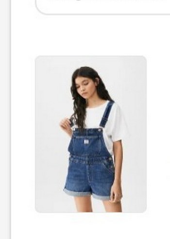 xs Beden lacivert Renk Kızlar için pull bear markasına ait lacivert kot tulum