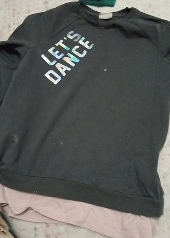 Kız Çocuk Siyah Kısa Kollu Baskılı Tişört - Görsel 3