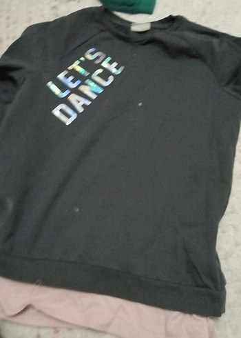 Kız Çocuk Siyah Kısa Kollu Baskılı Tişört - Görsel 4