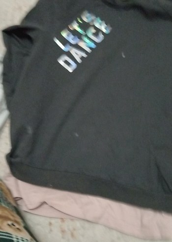 Kız Çocuk Siyah Kısa Kollu Baskılı Tişört - Görsel 2