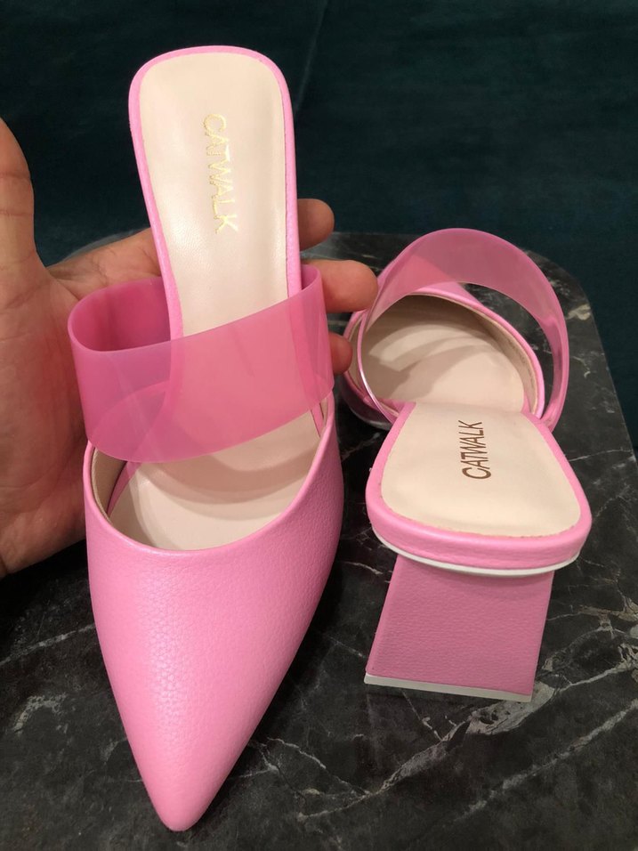 Pembe Kadın Platform Topuklu Ayakkabı - Görsel 2