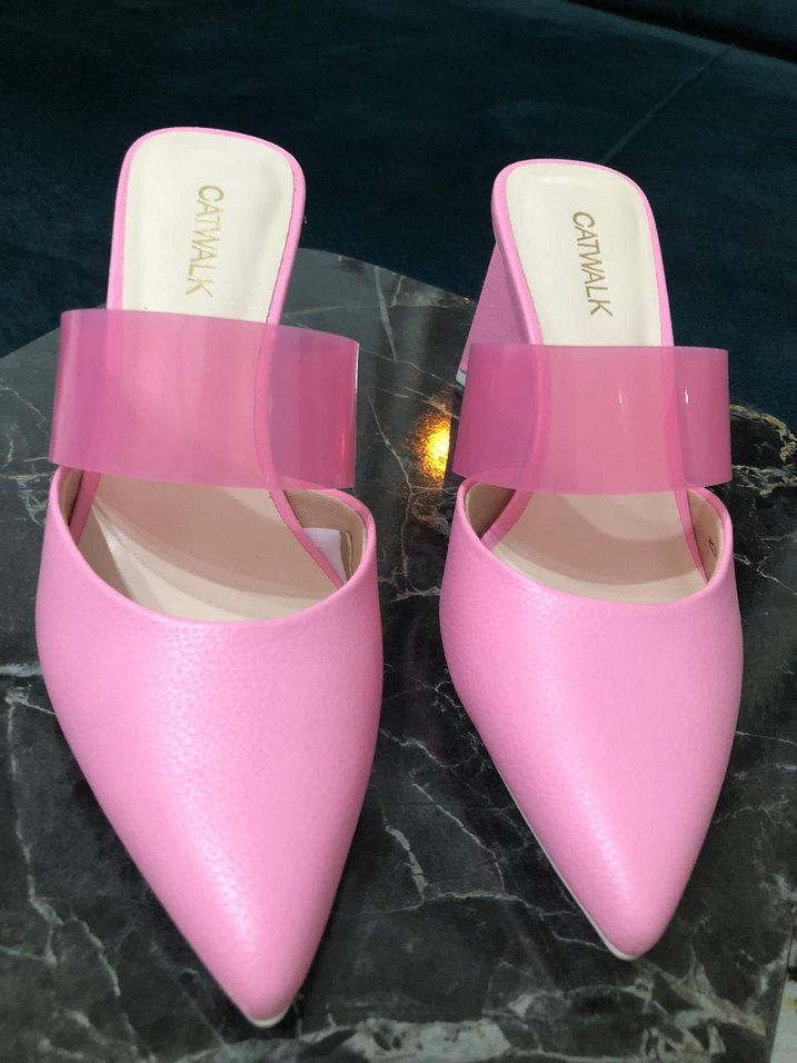 Pembe Kadın Platform Topuklu Ayakkabı - Görsel 3