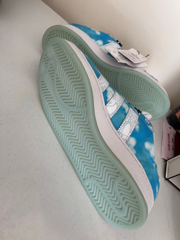 Renkli Baskılı Mavi Kadın Spor Ayakkabı - Görsel 2