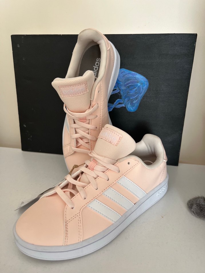 Adidas Kadın Pembe Spor Ayakkabı Velcro Bağcıklı - Görsel 5