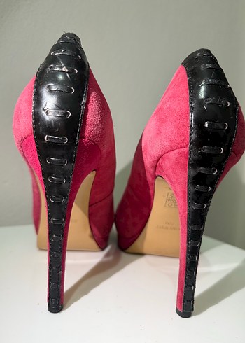 Nine West Pembe Süet Stiletto Topuklu Kadın Ayakkabı