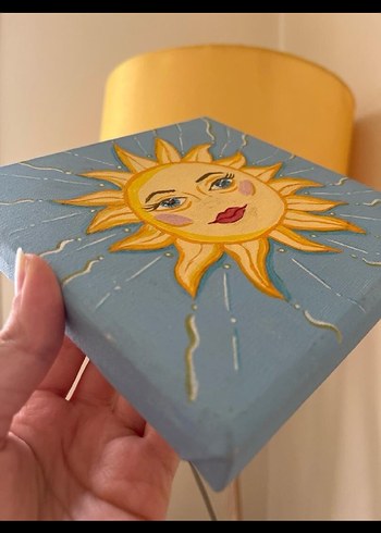 Diğer Mavi Arka Planlı Güneş Temalı Tablo