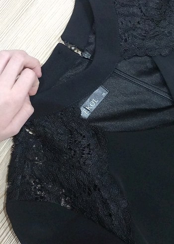 Siyah Midi Triko Elbise - Görsel 3