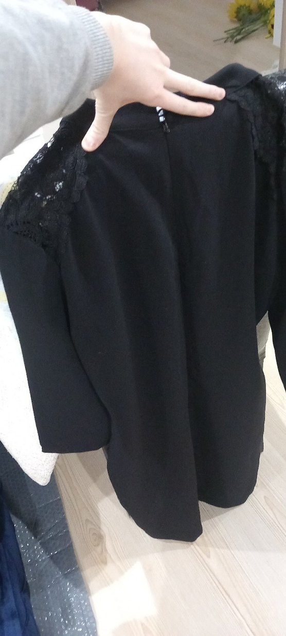 Siyah Midi Triko Elbise - Görsel 2