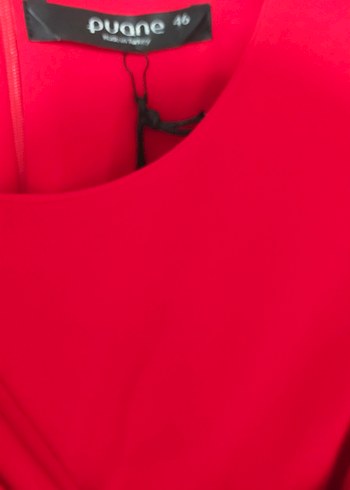 kırmızı tesettür elbise - Görsel 4