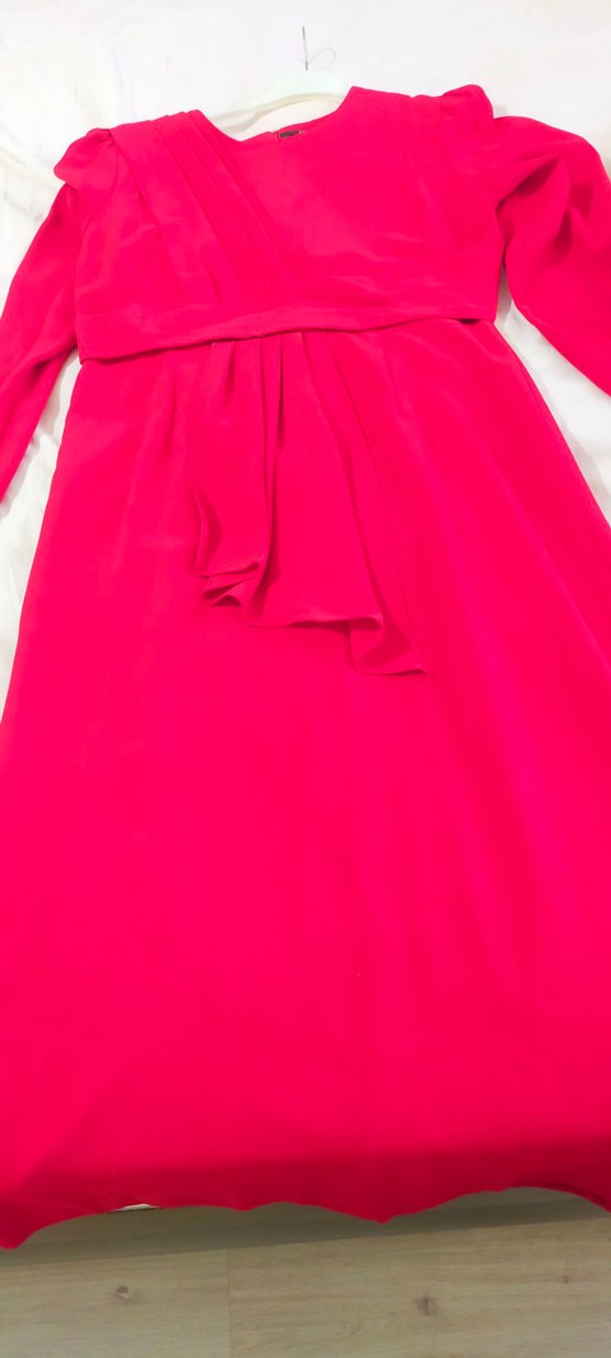 kırmızı tesettür elbise - Görsel 3