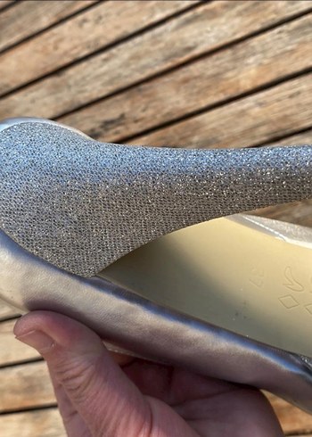 Gümüş  Platform Topuklu Abiye Ayakkabı - Görsel 5