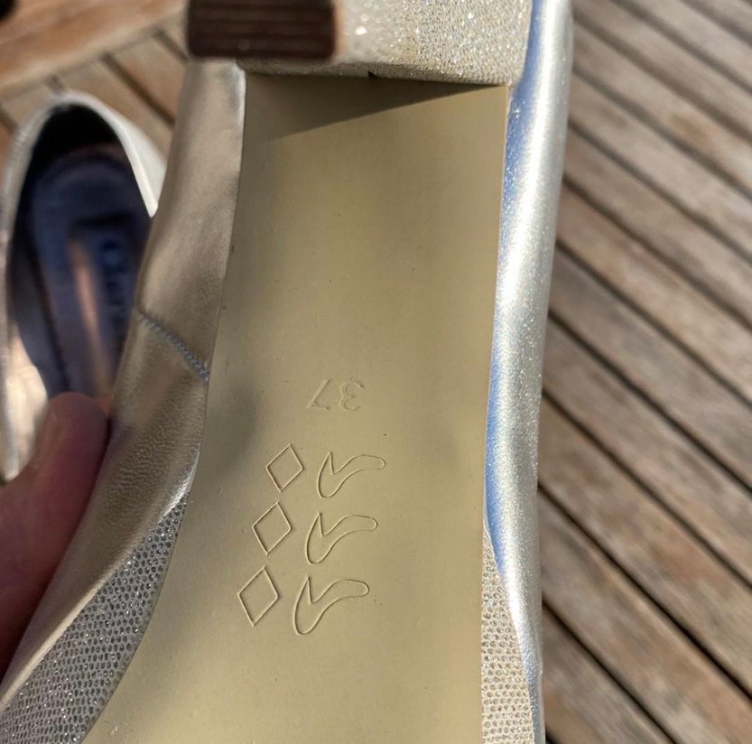 Gümüş  Platform Topuklu Abiye Ayakkabı - Görsel 3