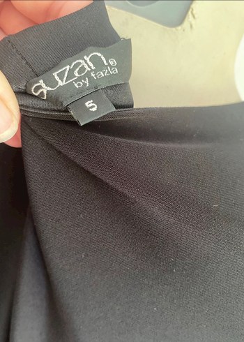 Siyah payet boncuk işlemeli abiye elbise - Görsel 6