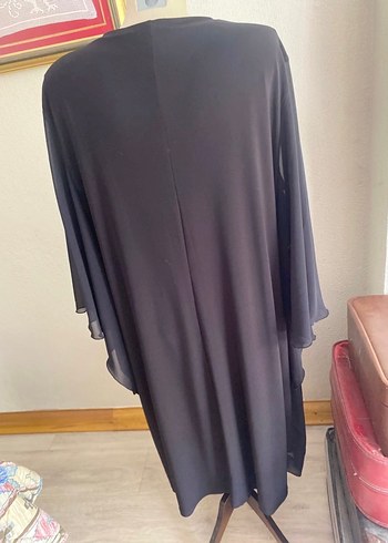 Siyah payet boncuk işlemeli abiye elbise - Görsel 4