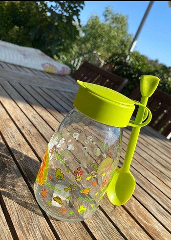 Yeşil Desenli Cam Yoğurt-Çorba-Mama Kavanozu - Görsel 3