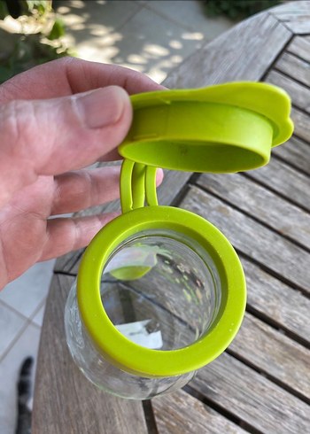 Yeşil Desenli Cam Yoğurt-Çorba-Mama Kavanozu - Görsel 2