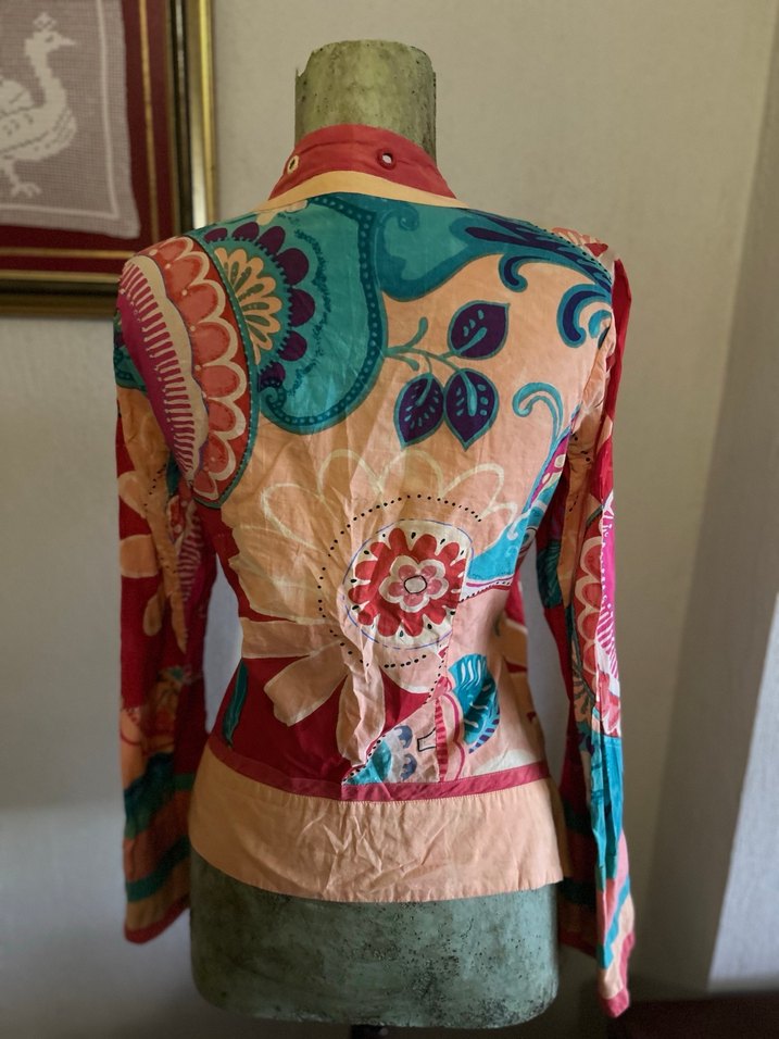 Vintage Aynalı Uzun Kollu Bohem Gömlek - Görsel 2