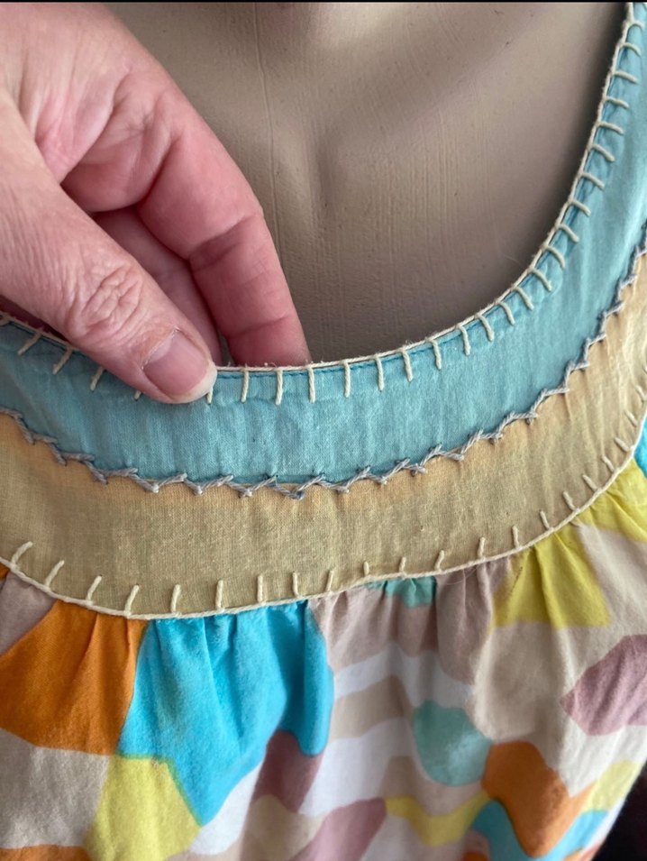 Pamuklu kumaş Hint elbise - Görsel 2