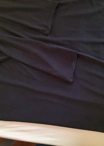 m Beden siyah Renk Siyah V Yaka Esnek Uzun Spor Kıyafeti