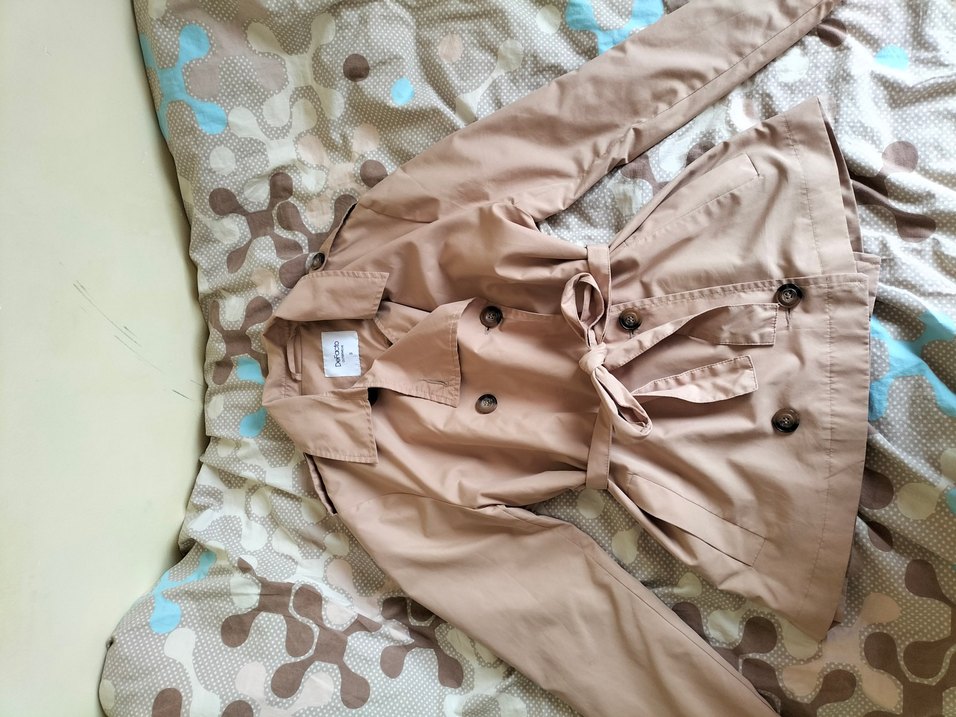 Bej Kadın Midi Trençkot Kemerli - Görsel 2