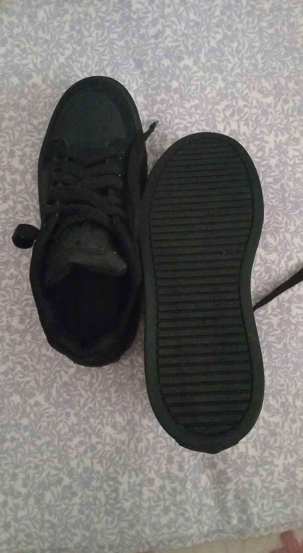 Siyah Platform Topuklu Kadın Spor Ayakkabı - Görsel 3