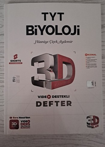 TYT Biyoloji 3D Video Destekli Defter