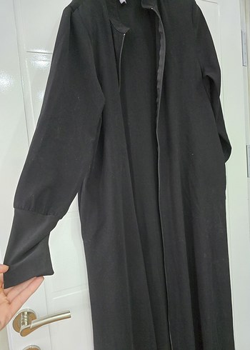 Uzun Siyah Gotik Hamile Kabanı