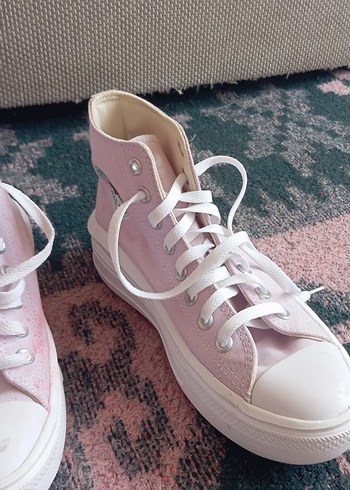 38 Beden pembe Renk Converse Pembe Platform Topuklu Kadın Spor Ayakkabı