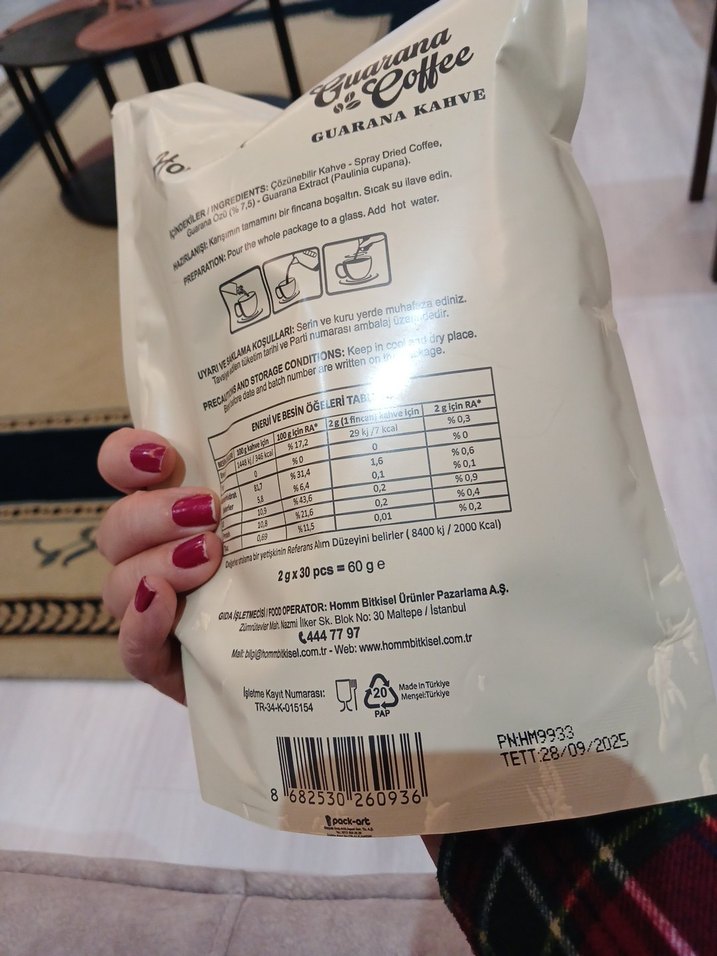Guarana Kahve Tozu 30 Adet - Görsel 4