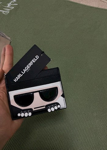 Karl Lagerfeld Siyah Baskılı Kartlık