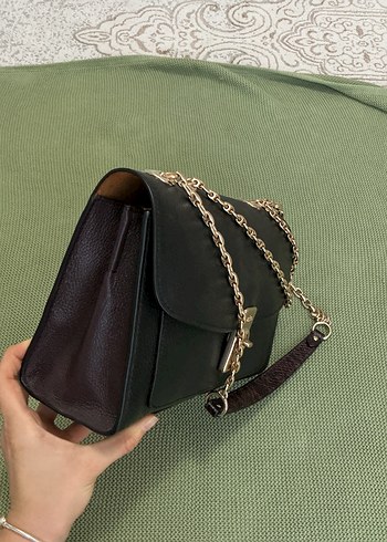Coach Coach Siyah Deri Yılan Desenli Kadın Çanta