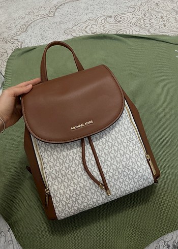 Michael Kors Bej Deri Sırt Çantası