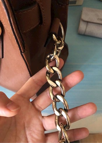  Beden kahverengi Renk Michael Kors Taba Deri Kadın Çanta