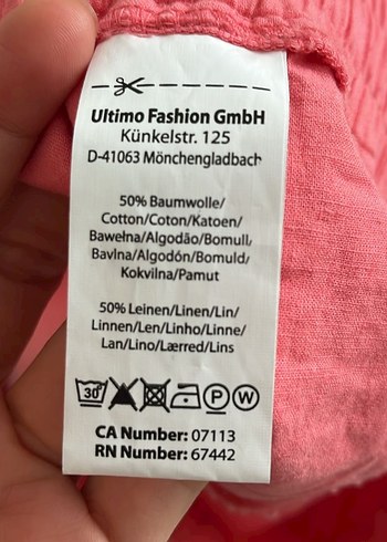 Zara Milano Pembe Kadın Keten Geniş Paça Pantolon