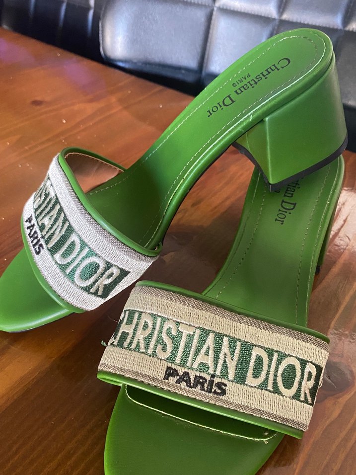 Yeşil Platform Topuklu Kadın Terlik - Görsel 3