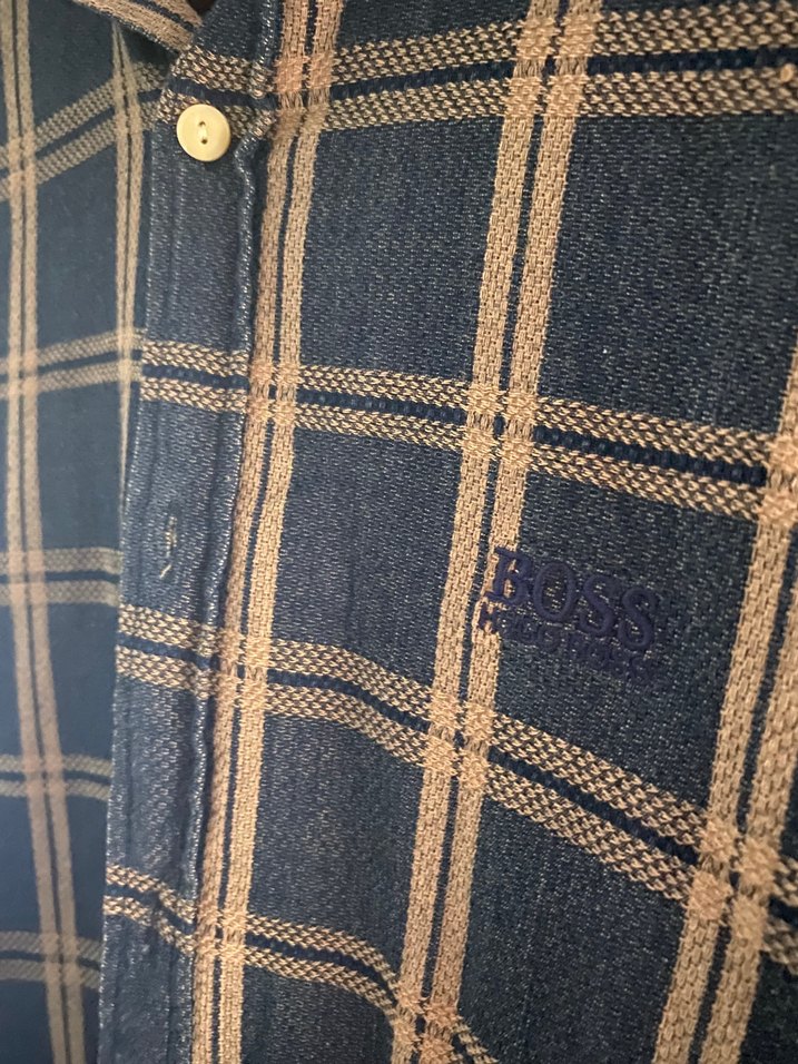 Düğmeli Erkek-Kadın Denim Gömlek - Görsel 2