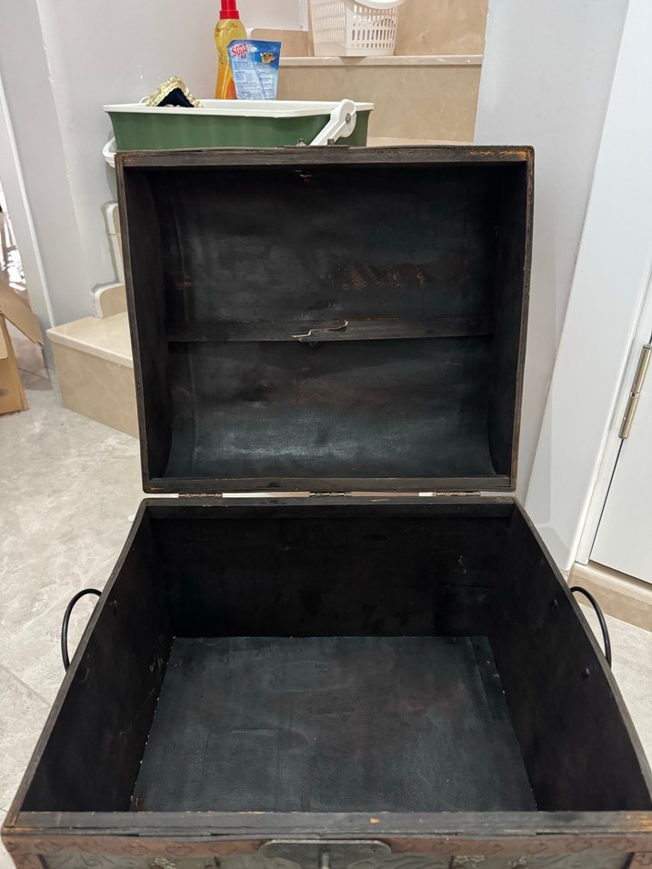 Kahverengi vintage mini sandık - Görsel 2