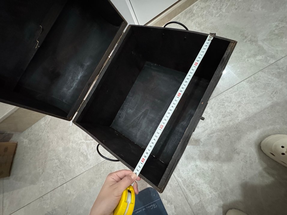 Kahverengi vintage mini sandık - Görsel 5