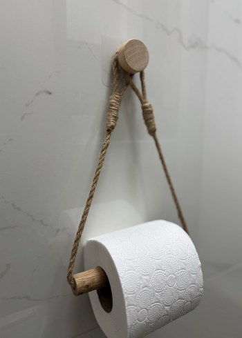 Ahşap Tuvalet kâğıdı askılığı, tutacağı - Görsel 3