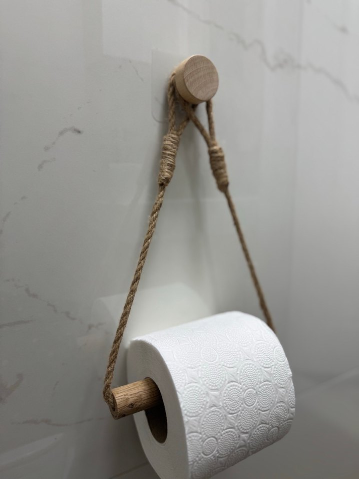 Ahşap Tuvalet kâğıdı askılığı, tutacağı - Görsel 3