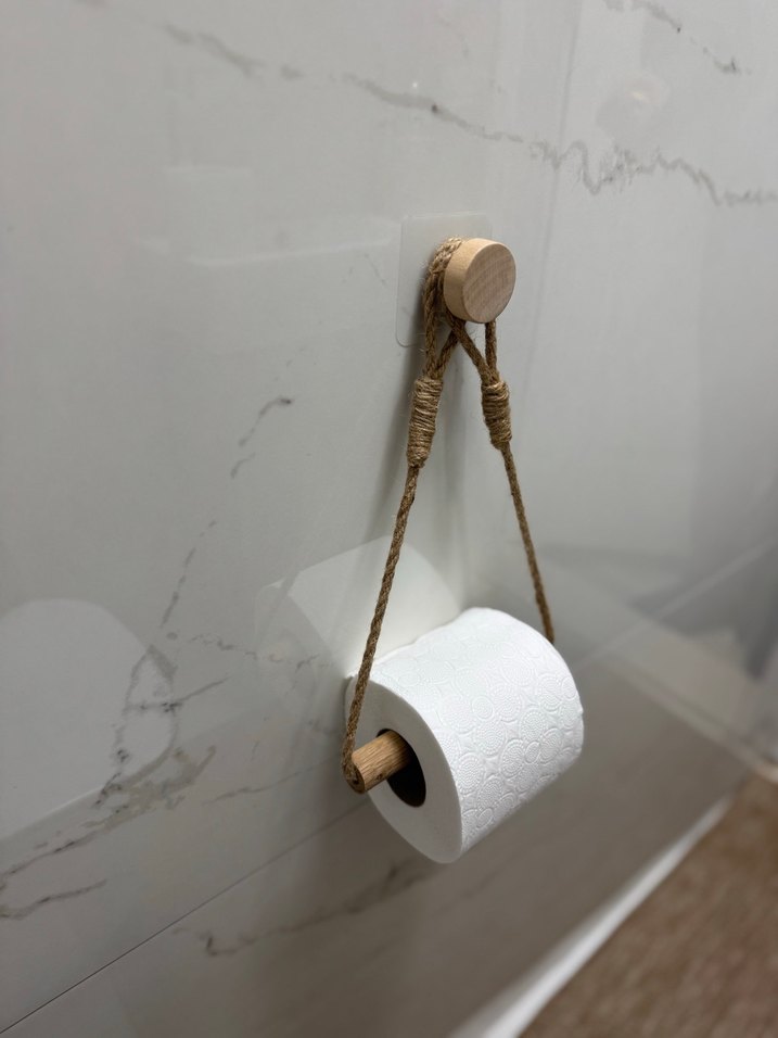 Ahşap Tuvalet kâğıdı askılığı, tutacağı - Görsel 4
