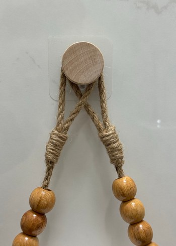 Ahşap Boncuklu Bohem Tuvalet Kağıdı Askısı - Görsel 4