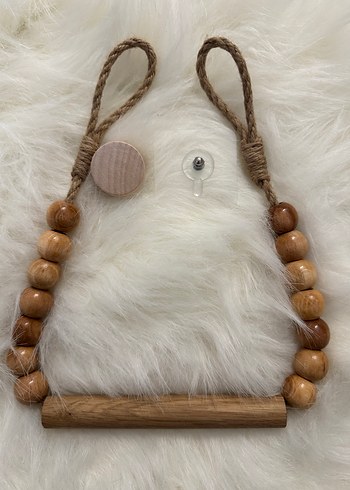 Ahşap Boncuklu Bohem Tuvalet Kağıdı Askısı - Görsel 7