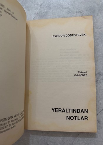 Yeraltından Notlar - Dostoyevski - Görsel 2
