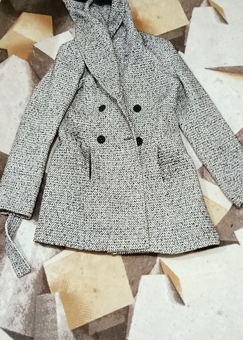 Gri Kısa Düğmeli Street Wear Kaban
