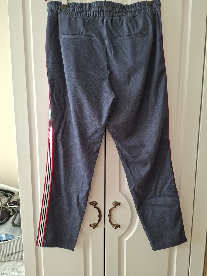 Koton Kot Rengi Kadın Bel Detaylı Bol Kesim Denim Pantolon - Görsel 3