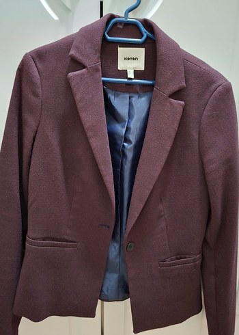 Bordo Kadın Blazer Ceket - Görsel 2